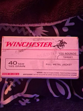 Winchester Vintage, Federal, .40 S&W 165gr FMJ Target 100 Rounds Empty Ammo Box picture