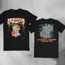 Vintage 1989 LA Guns Cocked & Loaded Tour T-shirt picture