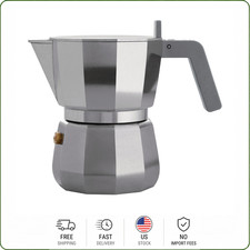 Alessi Moka Espresso Maker 3 Cups Aluminum Stovetop picture