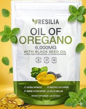 Resilia Oil of Oregano 6,000mg with Black Seed Oil – Ultra High Carvacrol & Thym picture