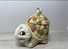 Vintage MCM Ceramic Turtle Trinket Box RARE Beautiful Art picture