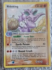 Pokemon Nidoking 8/112 Holo Rare FireRed & LeafGreen Pokemon LP with Swirl picture