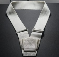 White Single Web Belt Sling Adjustable Color Guard Parade Flagpole Holder NEW picture