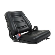 Universal Folding Forklift Seat Adjustable Backrest Safety Belt Sliding Tractor picture
