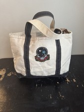 vintage L.L. Bean Boat & Tote Grateful Dead Space Your Face Patch Up Cycled Bag picture