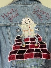Vintage 90s Baby Gap Humpty Dumpty Toy Soldier Novelty Denim Jacket 12-24M picture