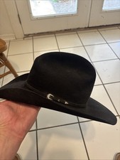 Rodeo King 7XXXXXXX Western Cowboy Hat Beaver Quality USA Size 7 1/8 Black picture