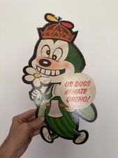 Vintage Ortho US Bugs Hate Ortho Double Sided Advertising Die Cut Garden Sign C picture
