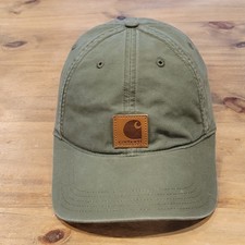 Carhartt Hat Cap strap Back Army Green One Size Adjustable Patch Cotton picture