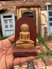 Antique Old Wooden Beautiful Miniature Budha Sculpture picture