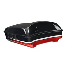 Chopped Trunk Luggage Fit For Harley Touring 14+ Sunset Orange/Sunset Black Fade picture