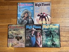 VINTAGE 1975-76 High Times Magazine Lot Early Issues 5 6 8 9 10 picture