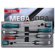 Vessel 8pc Non-Slip Screwdriver Set Magnetic Tip Phillips Impact Driver JAPAN picture
