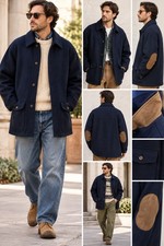 Vtg Pendleton Jacket Mens  XL Virgin Wool Suede Elbow Heritage Old Money USA picture