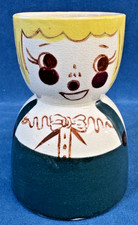 Vintage 1950s Anthropomorphic Lady Double Egg Cup Hand Painted Ceramic Japan picture