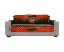Pegasus Sports NFL Microfiber Sofa Cover Elastic Straps Cleveland Browns picture