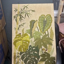 Vintage HTF Bucilla Verdant Garden Crewel Monstera Plants Ladybug picture