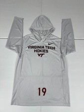 Nike Virginia Tech Hokies Football Team Issued Lightweight Hoodie Mens Gray picture