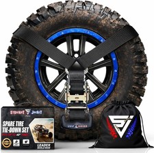 Y Strap for Spare Tire - Heavy Duty Spare Tire Strap for UTV, Offroad Black picture
