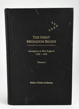 THE GREAT MIGRATION BEGINS IMMIGRANTS TO NEW ENGLAND, 1620-1633 (Volume 1) picture