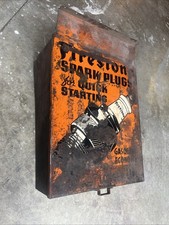 Vintage Original 1930s Firestone Service And Spark Plug Metal Cabinet Very Rare picture