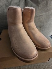 UGG Classic Abree Mini II Stardust Metallic Rose Gold Boots picture
