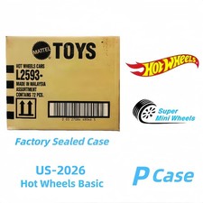 Hot Wheels Basic 2026 P Case 72 Pcs - Factory Sealed Case picture