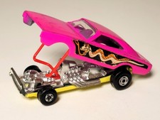 Matchbox Superfast No.70 1971 Dodge Dragster Pink with Yellow Base, NO BOX. picture