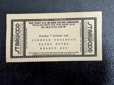 Vintage Starwood Club Concert Pass Ticket Bates Motel Helmut Boy Unused picture