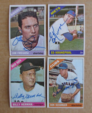 1966 TOPPS BASEBALL SIGNED AUTOGRAPH CARD SINGLES COMPLETE YOUR SET UPDATED 7/28 picture