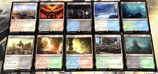 MTG Universes Beyond Fallout Commander Dual Land Buddy Land Check Land Set EDH picture