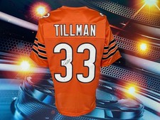 CHARLES TILLMAN AUTOGRAPHED CUSTOM CHICAGO BEARS ORANGE JERSEY JSA AUTHENTICATED picture