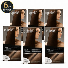 6PC - Epielle Korean Natural Brown Permanent Cream Hair Dye Ammonia Free Dye Kit picture