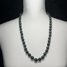 Vintage 1970’s Mosaic Turquoise Bead Necklace 24” Knotted Boho Tribal 10mm picture