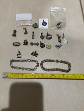 Vintage Estate Jewelry Charm Lot Mickey Mouse Travel Souvenir Bracelets Dice Mix picture