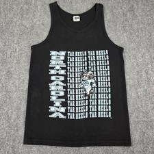 Vintage North Carolina Tar Heels Shirt Mens Large Black Tank Top Made in USA picture