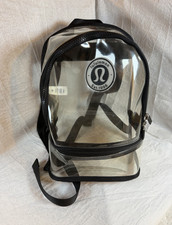 lululemon Clear TPU Backpack w/ Black Trim, Zip, Adjustable Straps, O/S picture