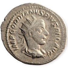 243-4 AD Gordian III Antoninianus Fortuna Redux Roman Empire Ancient Silver 17F picture