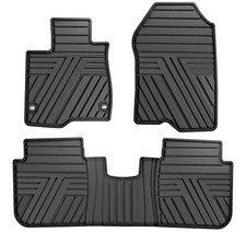 Floor Mats Honda CR-V 2023-2026 Gas Hybrid All Weather Rubber Black Full Set picture
