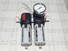 ARO Ingersoll Rand 2-Piece FRL Combo CQA491-1 & CQA491-2 with Gauge NEW 1/4