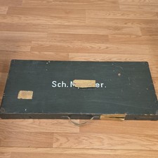 1940 WWII German Sch. Mpl. Ger. Military Machine Gun Weapons Wood Transit Case picture