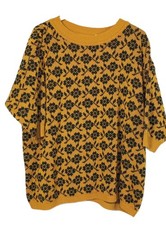 Vintage Stefano Womens Sweater Floral 1/2 Sleeve Acrylic Knit One Size OSFA picture