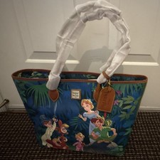 Dooney & Bourke Disney Peter Pan Large Tote Bag Blue Green Brown picture