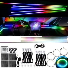 6/10/14 in 1 LED Car Ambient Lights Rgb 213 64 Color Acrylic Strips Symphony picture