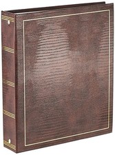 Magnetic Self-Stick 3-Ring Photo Album 100 Pages (50 Sheets), Brown picture