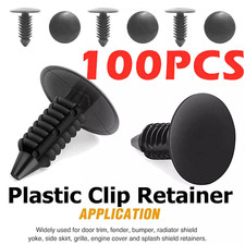 100Pcs 8mm Bumper Clips Auto Car Hole Plastic Rivets Fastener Fender Push Pin picture