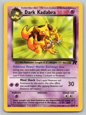 2000 POKEMON DARK KADABRA TEAM ROCKET 39/82 UNLIMITED UC LP A90691 FREE S&H picture