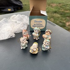 Vintage 2001 Dreamsicles polystone Nativity scene ornaments (6 piece set) picture
