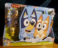 Bluey & Bingo Play & Go Take Along Collector Case with 8 Action Figures picture
