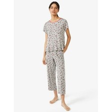New Joyspun Women’s Scallop Trim Top and Capri Pant Sleep 2 piece Sets XL picture